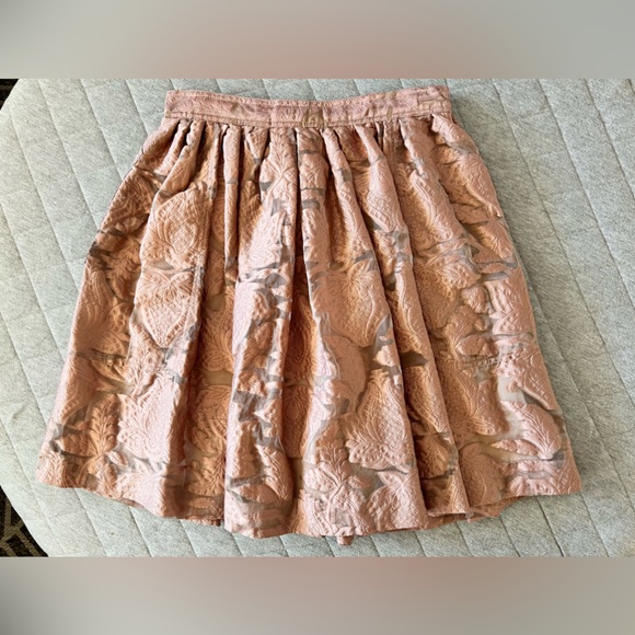 JILL STUART Sz 2 Blush Midi A-Line Skirt Orig $398 - Picture 5 of 6